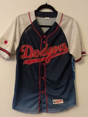 Los Angeles LA Dodgers Japanese Heritage Night Baseball Jersey Size Medium